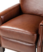 Claudia Genuine Leather Glider Recliner – Mid-Century Comfort & Style