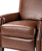Claudia Genuine Leather Glider Recliner Mid-Century Comfort & Style