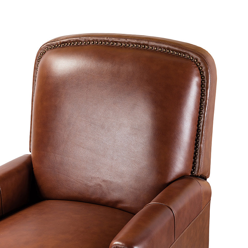 Claudia Genuine Leather Glider Recliner – Mid-Century Comfort & Style