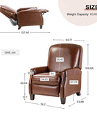 Claudia Genuine Leather Glider Recliner Mid-Century Comfort & Style