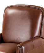Claudia Genuine Leather Glider Recliner Mid-Century Comfort & Style