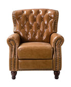 Gabrielle Genuine Leather Manual Recliner with Nailhead Trim