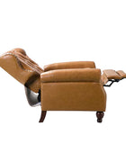Gabrielle Genuine Leather Manual Recliner with Nailhead Trim