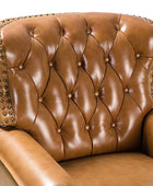 Gabrielle Genuine Leather Manual Recliner with Nailhead Trim