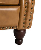 Gabrielle Genuine Leather Manual Recliner with Nailhead Trim