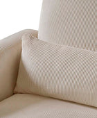 Richard Soft Corduroy Rocking Chair with Lumbar Support