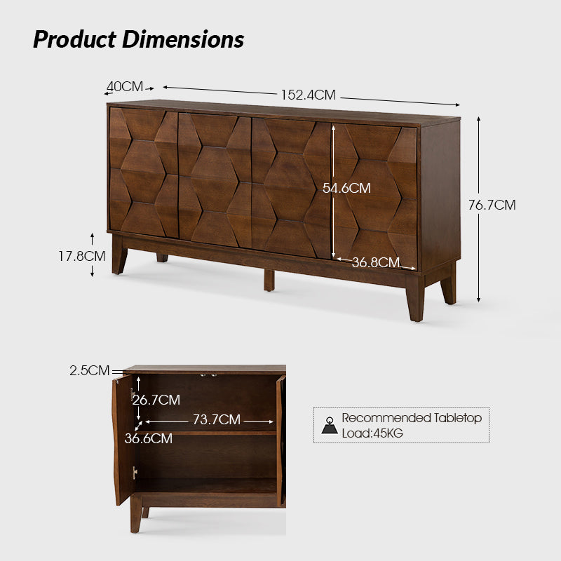 Kamu 152 cm Sideboard: Elegant and Practical Storage