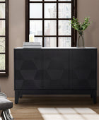Kamu 115 cm Wide Sideboard with 3 Push-to-Open Doors
