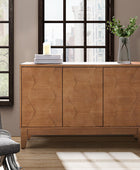 Kamu 115 cm Wide Sideboard with 3 Push-to-Open Doors