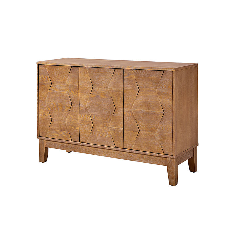 Kamu 115 cm Wide Sideboard with 3 Push-to-Open Doors