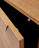 Kamu 115 cm Wide Sideboard with 3 Push-to-Open Doors