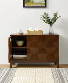 Kamu 115 cm Wide Sideboard with 3 Push-to-Open Doors