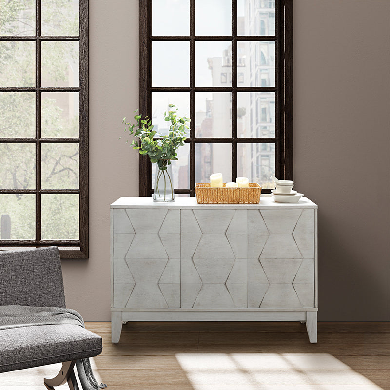 Kamu 115 cm Wide Sideboard with 3 Push-to-Open Doors