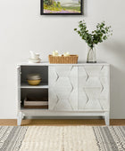 Kamu 115 cm Wide Sideboard with 3 Push-to-Open Doors