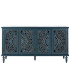 Emathides Carved Wood Sideboard with Wine Storage