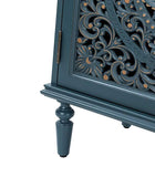 Emathides Carved Wood Sideboard with Wine Storage