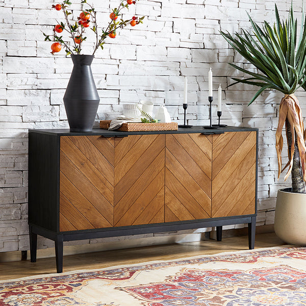 Mila 140 cm Wide 4-Door Sideboard with Storage