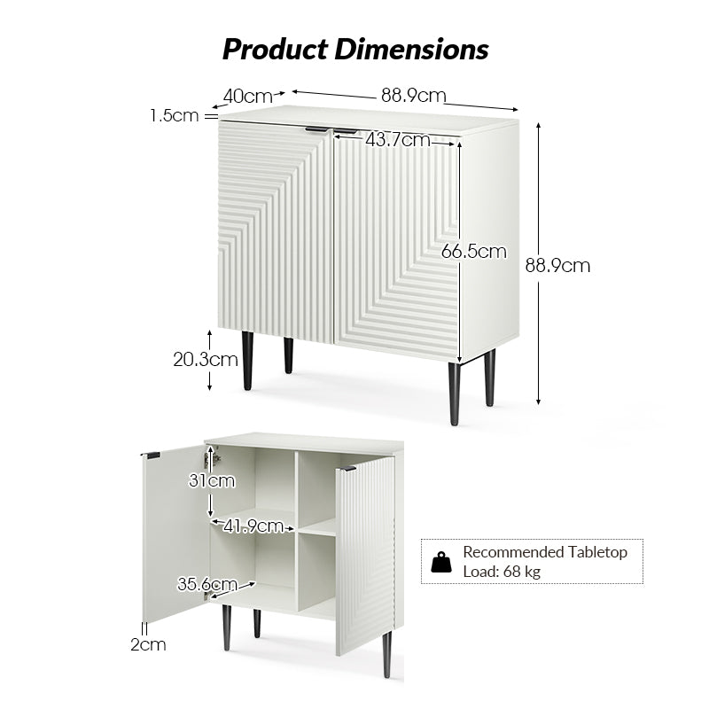 Lasse 89 cm Tall 2-Door Accent Cabinet