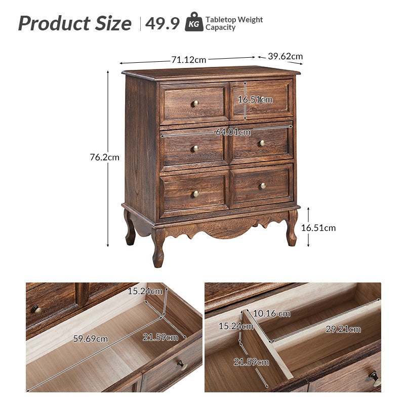 Galatea 3-Drawer Bedside Table with Charging Station