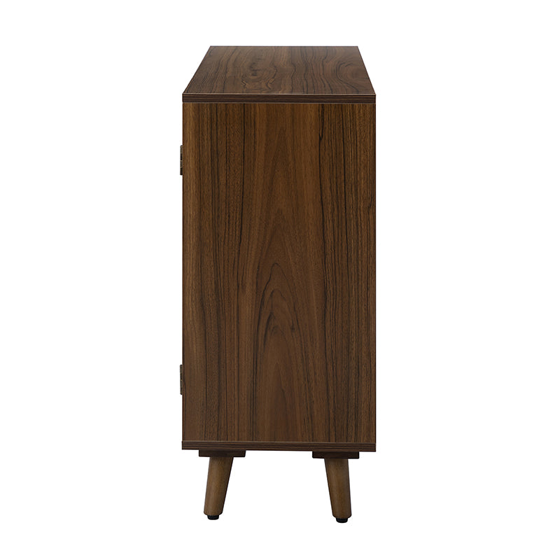 Dan 3 Door Beech Wood Accent Cabinet with Bronze Handle and Storage