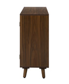 Dan 3 Door Beech Wood Accent Cabinet with Bronze Handle and Storage