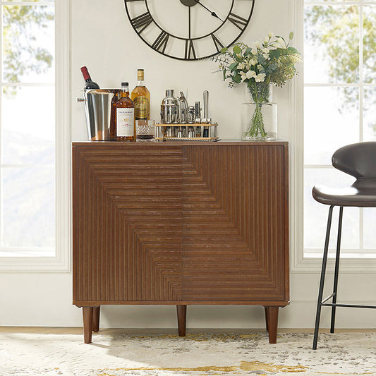 Accent Cabinet with Wine Rack and Adjustable Shelf