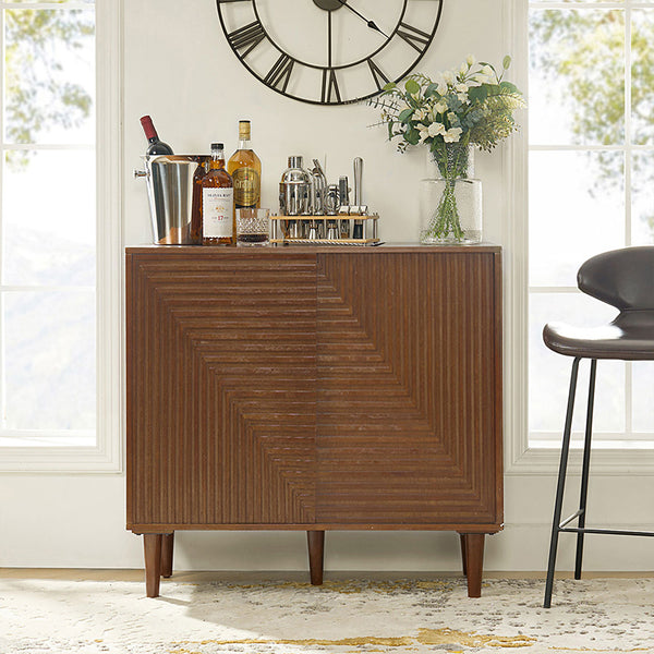 Accent Cabinet with Wine Rack and Adjustable Shelf