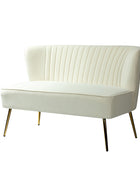 Bariana Velvet Mid-Century Modern Upholstered Loveseat