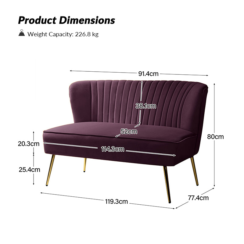 Coraline Floral Upholstered Loveseat with Tufted Back