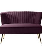 Bariana Velvet Mid-Century Modern Upholstered Loveseat