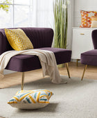 Bariana Velvet Mid-Century Modern Upholstered Loveseat