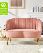 Ariel Velvet Bloom Loveseat - Modern Elegance with Floral Flair