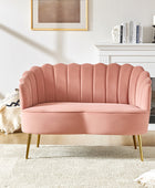 Ariel Velvet Bloom Loveseat - Modern Elegance with Floral Flair