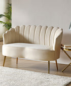 Ariel Velvet Bloom Loveseat - Modern Elegance with Floral Flair