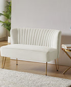 Ainhoa Velvet Mid-Century Modern Upholstered Loveseat with Hairpin Legs