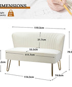 Ainhoa Velvet Mid-Century Modern Upholstered Loveseat with Hairpin Legs