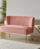 Ainhoa Velvet Mid-Century Modern Upholstered Loveseat with Hairpin Legs