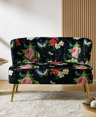 Coraline Floral Upholstered Loveseat with Tufted Back