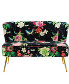 Coraline Floral Upholstered Loveseat with Tufted Back