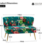 Coraline Floral Upholstered Loveseat with Tufted Back