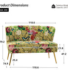 Coraline Floral Upholstered Loveseat with Tufted Back