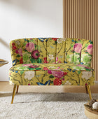 Coraline Floral Upholstered Loveseat with Tufted Back