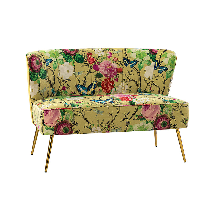 Coraline Floral Upholstered Loveseat with Tufted Back