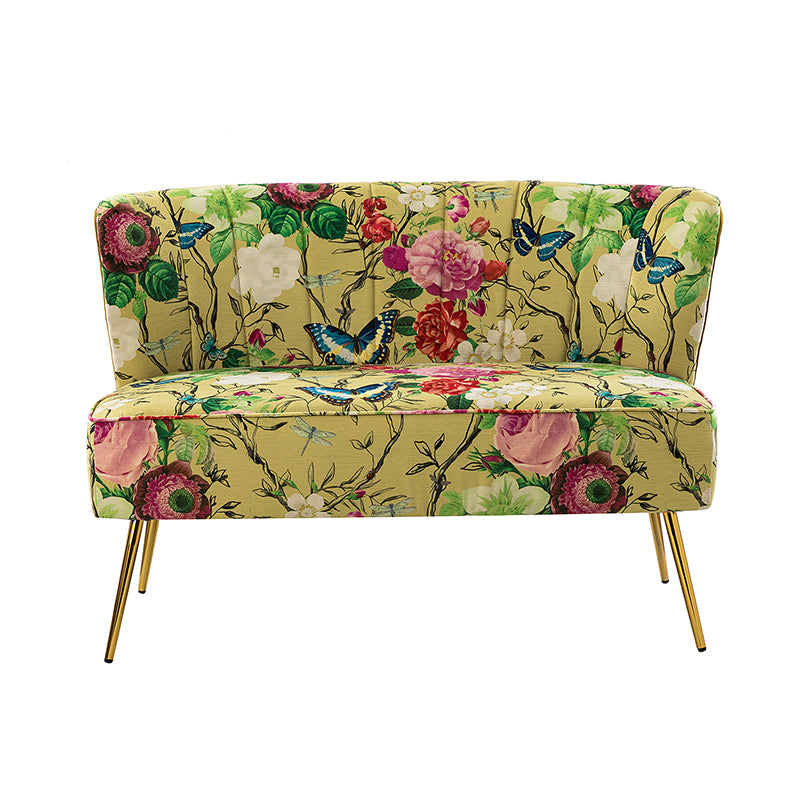 Coraline Floral Upholstered Loveseat with Tufted Back