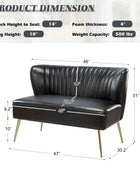 Agnes Vegan Leather Loveseat with Tufted Back