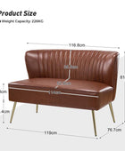 Agnes Vegan Leather Loveseat with Tufted Back