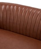 Agnes Vegan Leather Loveseat with Tufted Back
