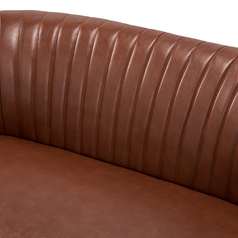 Agnes Vegan Leather Loveseat with Tufted Back