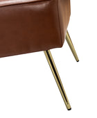 Agnes Vegan Leather Loveseat with Tufted Back