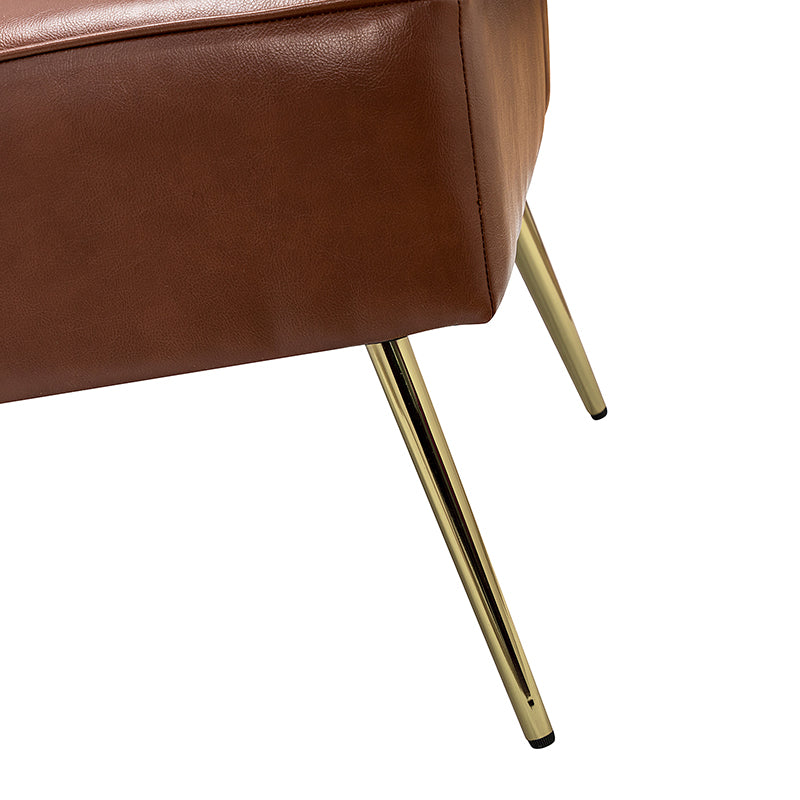 Agnes Vegan Leather Loveseat with Tufted Back